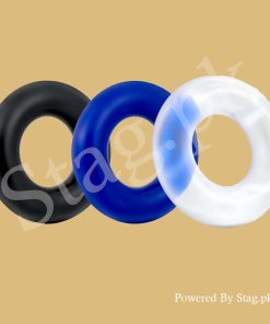 Flexible Silicone Cock Ring Stay Hard Donut Penis Ring (3 Rings Set)
