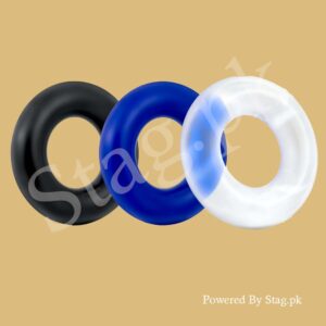 Flexible Silicone Cock Ring Stay Hard Donut Penis Ring (3 Rings Set)