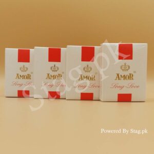 Red Amor Long Love Studded And Ribbed Condoms