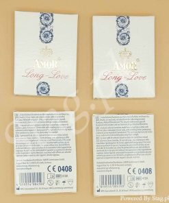 Blue Amor Long Love Studded And Ribbed Condoms