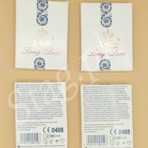 Blue Amor Long Love Studded And Ribbed Condoms