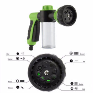 8 in 1 Water Spray Gun Pattern Adjustable Soap Dispenser Hose Nozzle Car Wash
